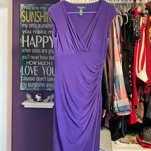 Ralph Lauren purple surplice dress